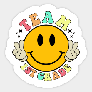 Team First Grade Smiley Sticker